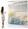 Zanzariera Magnetica Finestra 140x240cm Bianco Tende per Porte Francesi di Maglia Adsorbimento Magnetico Totalmente D'Ingresso Cortili
