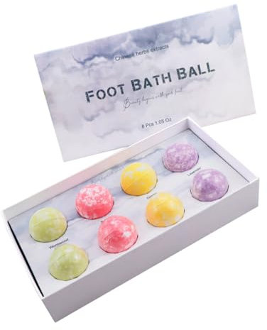 DEARMAMY 1 Schachtel Fußbad mit ätherischen Ölen Fußball Fußbad Reinigungsball praktischer Fußbadeball Fußpflege Einweichball Fuß tränken Ball Safranextrakt etc. Zufällige Farbe