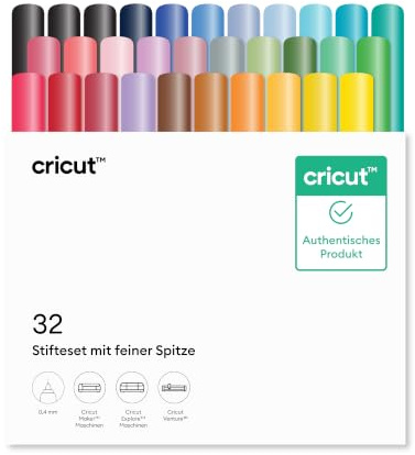 Cricut Feinspitzenstifte 0,4 mm, Ultimate-Sampler - 32er-Pack