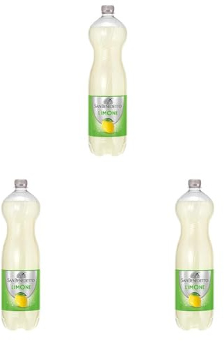 San Benedetto Limone, Bevanda Gassata, 1500 ml Dissetante e Frizzante, a Basso Contenuto di Zuccheri (Confezione da 3)