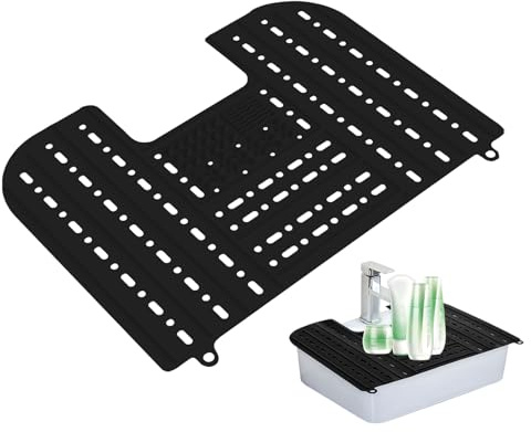 Cubierta plegable para fregadero, tapa compacta para lavabo con para colgar, accesorio de viaje portátil para , accesorio de baño que ahorra espacio, protector de drenaje de silicona