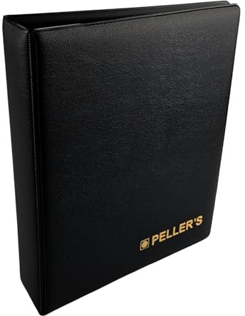 PELLER'S Album di ritagli, taglia S, raccoglitore per monete, banconote, tappi a corona stabile, meccanismo a 2 anelli, custodia nera per personalizzare la soluzione di archiviazione di alta qualità