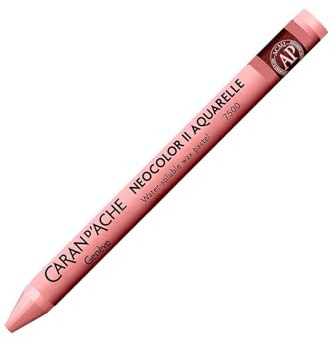 Caran Dache NEOCOLOR II : Artists Watercolour Crayons : SALMON PINK
