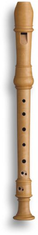 Mollenhauer 5107 Denner Sopran-Blockflöte Birnbaum hell Natur-Holz Barock Doppelloch