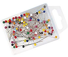 Wedo 56599 Buntkopf Stecknadeln (Kopfdurchmesser 3 mm, Nadellänge, 30 mm) 100 Stück, sortiert, farbig