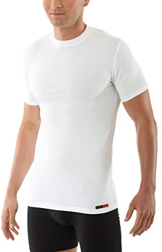 ALBERT KREUZ Business Herrenunterhemd aus Stretch-Micromodal atmungsaktiv Kurzarm mit Rundausschnitt weiß 7/XL