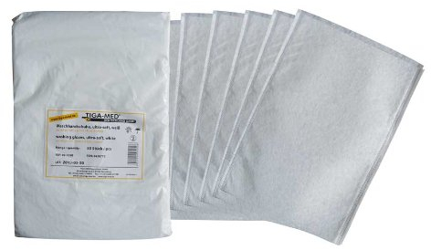 TIGA-MED Einmal-Waschhandschuhe | ultrasoft | 1000 Stück (20x50) | Profi-Qualität | Molton Einweg-Waschlappen | weiss