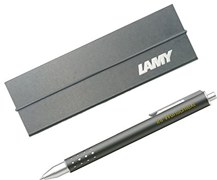 Lamy Tintenroller swift Modell 334, inkl. Laser-Gravur, Farbe anthracite (anthrazit)