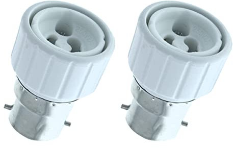2 Pezzi Convertitore Adattatore Portalampada Per Lampada Led Attacco Da B22 A GU10