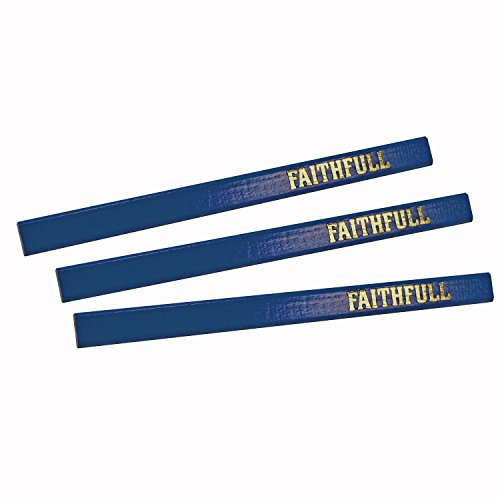 Faithfull Carpenters Pencils 3 Pack - Soft (Blue)