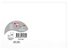 Clairefontaine 1316C Packung mit 25 Karten Pollen in Format C6, 110 x 155mm, 210g, weiss