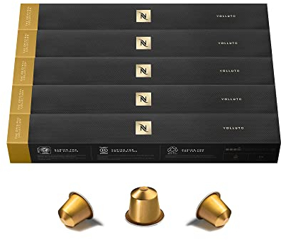 Nespresso Original Cápsulas de Café Volluto, 50 Cápsulas para Máquina de Café, Cafetera, Tueste Ligero, Mezcla Dulce y Afrutada