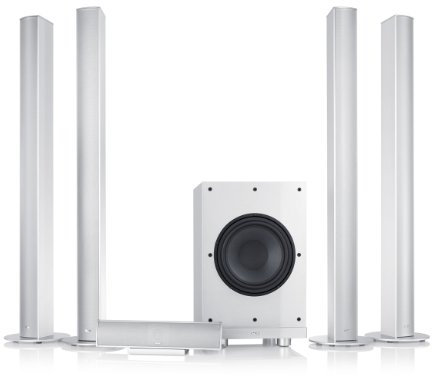 Teufel Columa 300 Mk2 5.1-Set L Silber - Heimkino-Lautsprecher-Sets mit schmalen Aluminium-Säulen