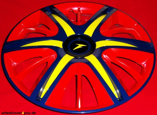 J-Tec 4 MAXIMUS RACE ENERGY-RADKAPPEN dunkelblau-rot-gelb -16 ZOLL TOP-
