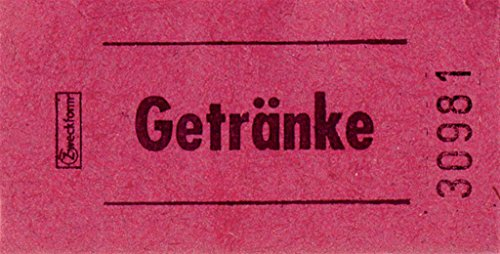 Avery Zweckform 2320-4 boissons marques sur rouleau, numérotés consécutivement, 4 x 1000 bons, rouge