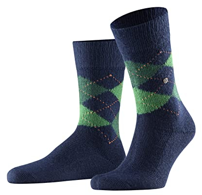 Burlington Herren Socken Preston M So weich und warm gemustert 1 Paar, Blau Navy 6187, 40-46