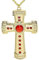 W WIDMANN MILANO Party Fashion 95723 - Halskette mit Kreuz und Edelsteinen, Schmuck, Halsband, Priester, Bischöfe, Geistlicher, Karneval, Mottoparty