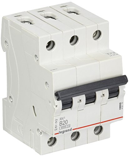 LEGRAND, RX3 Leitungsschutzschalter, thermisch-magnetischer Schutzschalter, B-Charakteristik, 20A, 3-polig, 6000A Ausschaltvermögen, 400VAC, 3TE, 419170