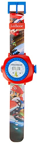 Lexibook, Mario Kart Age 3+, Adjustable projection watch digital screen, 20 images of Mario Kart, for Children, Red / Blue, DMW050NI
