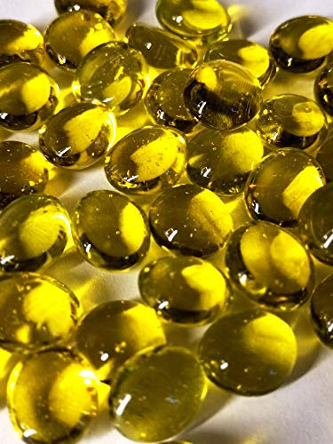 mesbilles MeineMurmeln - 500 gr Gelb Deko 300 Mosaiksteine 12 mm Glassteine, Glasnuggets, Steine, Edelsteine