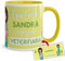 Kembilove Taza Veterinaria – Tazas de café Personalizadas – Tazas Profesiones – Taza Café Aquí Bebe una Veterinaria – Tazas Personalizadas con Nombre – Tazas navideñas Originales