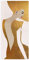 Bilderwelten Raumteiler - Dame mit Hut in Gold - 250x120cm, inkl. Halterung