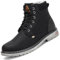Mishansha Scarpe Uomo Invernali Stivaletti Donna Invernali Scarponcini Invernali con Pelo Comode Stivali Invernali Nero 56,GR.44
