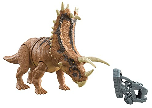 Jurassic World HCM05 - Mega-Zerstörer Dinosaurier-Actionfigur Pentaceratops, Dinosaurier Spielzeug für Kinder ab 4 Jahren