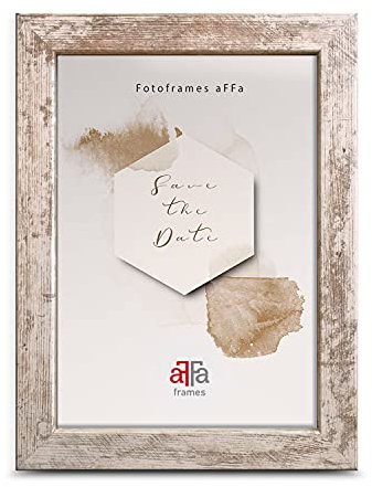 aFFa frames Hekla, Bilderrahmen MDF-Fotorahmen, the frame, Fotorahmen mit Acrylglas, Kiefer gebleicht, bilderrahmen 13 x 18 cm