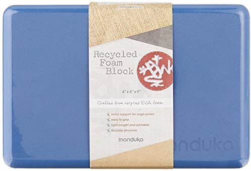 Manduka Recycled Foam Block Yogablock Blau