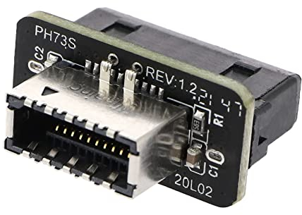 Create idea USB 3.0 19P/20P auf Typ E Adapterkonverter USB-Frontplattenadapter Vertikaler USB 3.1-Frontplattenbuchsenschlüssel-A Typ-E auf USB 3.0 20-Pin-Header-Adapter
