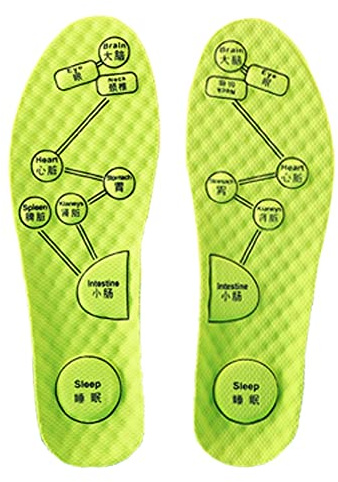 DYK&NX Massage Akupressur Schuheinlagen, Orthopädische Einlegesohlen, Atmungsaktiv und kühl, Deodorant, Einfach zu Schneiden für Damen & Herren (Size : 43~44)