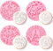 4 Stück Merry Christmas Plätzchen Stempel Rosa Keks Stempel Acryl Weihnachten Fondant Präger Zuckerguss Ausstechformen Schneemänner Gebäck Form Kuchen Deko Backen Werkzeuge für Cupcake
