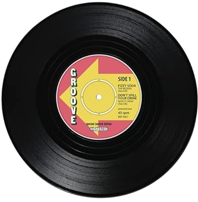 THE REPLICANT 4 Vinyl-Untersetzer im Retro-Stil für Schallplatten/Durchmesser: 10,5 cm