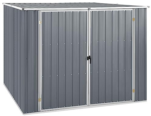 Gartenhaus grau 195x198x159cm Stahl verzinkt Artikelfarbe grau