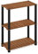 Furinno Pangkor Estante para Plantas de Interior y Exterior, Wood, Natural/Negro, 59.9 (L) x 74.9 (H) x 30 (P) cm