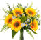 HUAESIN Künstliche Sonnenblumensträuße, Frühlings-Seiden-Sonnenblumen in Vase, Sommerblumen, Blumenstrauß, Blumenarrangements für Zuhause, Küche, Tisch, Tafelaufsätze, Hochzeit, Party-Dekoration