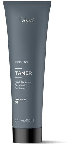 LAKME K.STYLING TAMER Glätteisen Gel | Glätteisen-Creme – hilft krauses Haar zu kontrollieren – für lockiges und krauses Haar