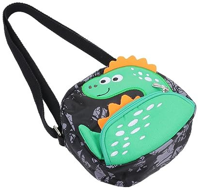 PACKOVE 2 Stk Dinosaurier-umhängetasche Umhängetasche Mit Kreis Canvas-einkaufstasche Für Damen Dino-crossbody-geldbörse Dino-umhängetasche Frauen Modische Tasche Beiläufig Metall Kind