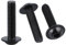 Tornillos M5-0,8 x 20 mm (paquete de 50) tornillos de cabeza de botón con brida, acero inoxidable 304 (18-8), accionamiento hexagonal Allen, rosca gruesa UNC, revestimiento negro