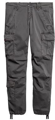 Superdry Damen Gerade Cargohose mit niedriger Leibhöhe Asphaltgrau 40