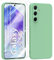MIKULLE Cover in Silicone per Samsung Galaxy A55 5G con 2 Pellicola Vetro Temperato, Custodia Morbido Silicone Ultra Sottile Liquida TPU Antiurto AntiGraffio Case - Verde