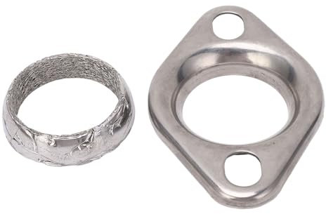 Brida de Escape de Acero Inoxidable de 2 Pulgadas y 2 Pernos con Junta de Montaje de Tubería Ovalada