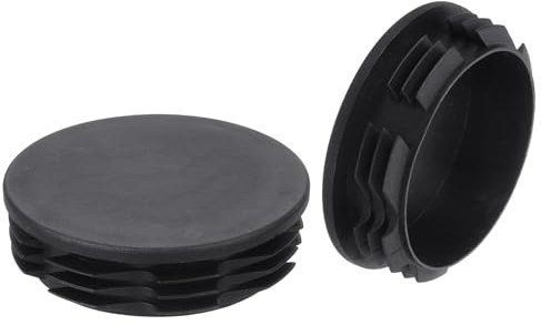 QUARKZMAN 2 Stück runde Rohrstopfen, Schwarze Lamellenstopfen, 80 mm OD (3,15 Zoll) Rohrabdeckung aus hochwertigem Kunststoff, Schutzkappen für Stuhl, Sofa, Tisch, Regal