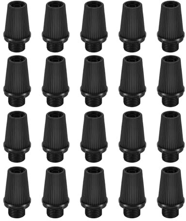 BRIOTA 20 Stück M10 Kabelklemmenschloss Zugentlastung, Kunststoff Kordelgriff Kabelschloss Zugentlaster, Anhänger Zugentlastung für Deckenlampe und Kronleuchter-Drahtschnalle