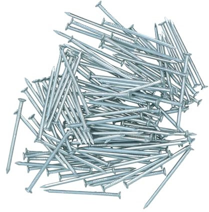 2mm x 40mm Round Headed Wire Nails for Concrete Brick Wood 110pc Zinc Plated