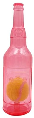 Wzxksoac Dog Toy Water Bottle Cruncher Chew Bottle Toys for Dogs Plastic Water Bottle Chew Toys for Dogs with Red