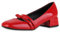 VAN HILL Damen Riemchenballerinas Blockabsatz Schleifen Klassisch Schuhe 216534 Rot Lack 37