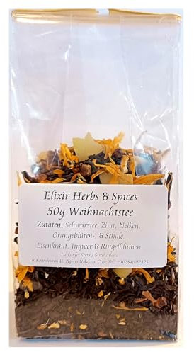 50g griechischer Weihnachtstee Tee aus Kreta Zimt, Nelke, Orangenblüten, Eisenkraut, Ingewr Elixir #300
