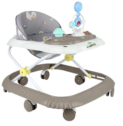 XUANYU Lauflernhilfe und Aktivitätszentrum 2-in-1, Lauflernhilfe für Babys, mitwachsend, mit Spielcenter und höhenverstellbar, Lauflernhilfe für Babys ab 6 Monaten (Khaki III)